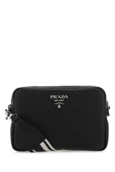 Prada Flou Zip In Black