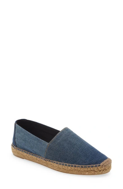 Saint Laurent Women's Perseo Espadrille Flats In Blue Jeans