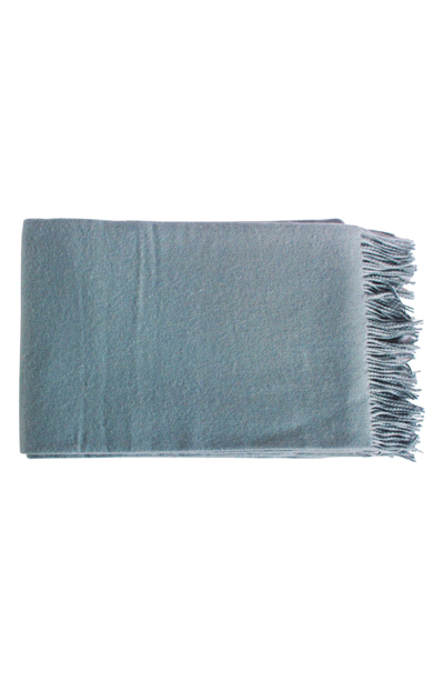 Melange Home Merino Wool Throw Blanket In Blue