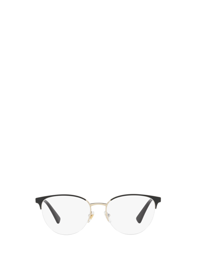 Versace Ve1255b Black / Gold Female Eyeglasses In Black / Pale Gold