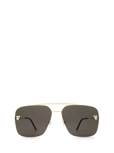 Cartier Ct0244s Gold Unisex Sunglasses
