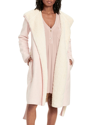 Ugg Portola Fleece Reversible Robe In Seashell Pink Heather
