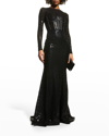 Dolce & Gabbana Sequin-embellished Mermaid-cut Dress In Black