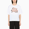 DOLCE & GABBANA WHITE CREWNECK T-SHIRT WITH LOGO PRINT