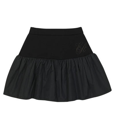 Emporio Armani Kids' Cotton-blend Skirt In Black