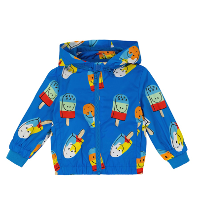 Stella Mccartney Baby Girl Patterned Jacket In Blu