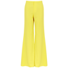 Alice And Olivia Dylan Yellow Flared Wide-leg Trousers In Yellow