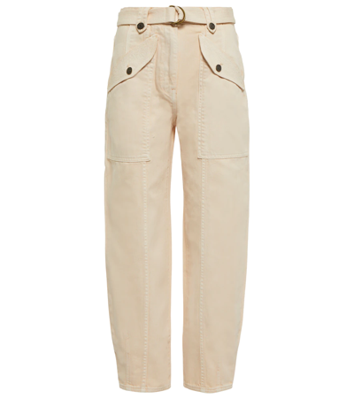 Ulla Johnson Women's Waverly Belted High-rise Tapered Jeans In White