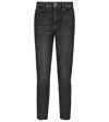 Frame Le Sylvie Coated High-rise Slim-leg Jeans In Laird