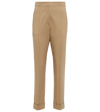 Max Mara Volto High-rise Slim Pants In Kaki