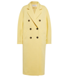 Max Mara Madame2 Double-breasted Woven Coat In Giallo
