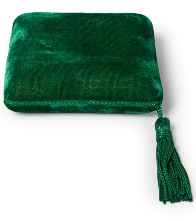 Sophie Bille Brahe Emerald Green Small Jewelry Box In Velvet, 10.5x8.5cm