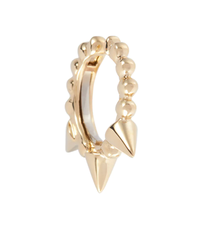 Maria Tash Granulated Triple Short Spike 14kt Gold Single Ear Cuff In Rose