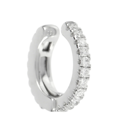 Maria Tash Diamond Eternity 18kt White Gold Single Ear Cuff With Diamonds