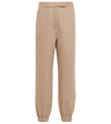 The Frankie Shop Gelso High-rise Pleated Woven Trousers In Mocha