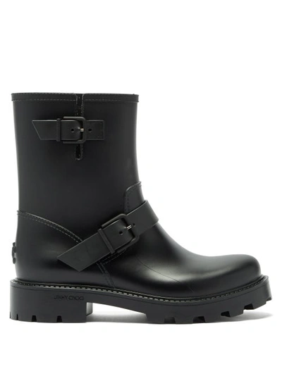 Jimmy Choo Yeal Biodegradable Rubber Ankle Boots In Black