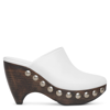 ALAÏA LE SABOT WHITE LEATHER CLOGS