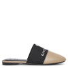 Givenchy Bedford 4g Beige And Black Flat Mules