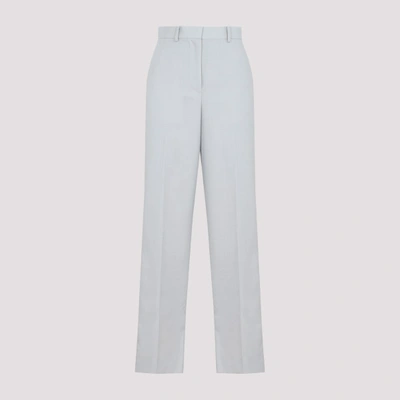 Sacai Pinstriped Wide-leg Wool Trousers In Grey