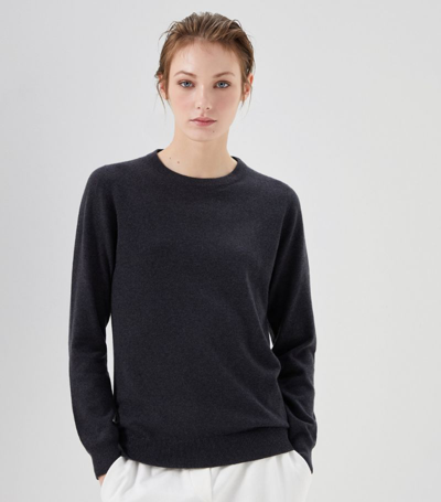 Brunello Cucinelli Cashmere Embellished Sweater In Grey