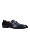 TOD'S TOD'S LEATHER CHAIN-BIT LOAFERS