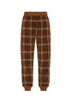 Burberry Trousers Featuring Elastic Waistband And Check Pattern In Dark Birch Brown Check