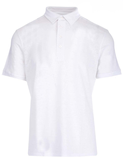 Ermenegildo Zegna Short-sleeved Polo Shirt In White