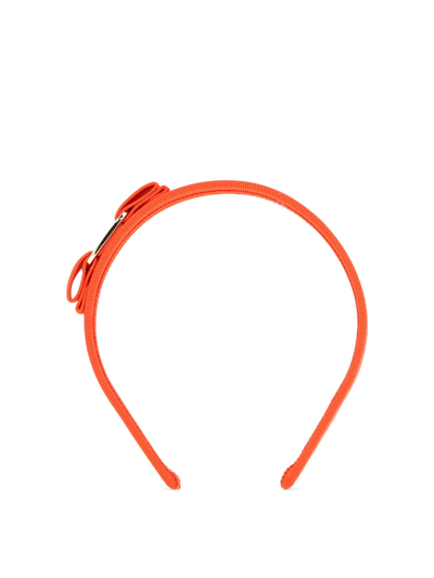 Ferragamo Vara Bow-detail Headband In Orange