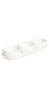 TINA FREY TRIO OF BOWLS ON DISH SET WHITE ONE SIZE