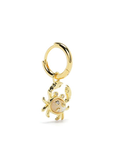 Eshvi Single Crab Charm Earring In Gold