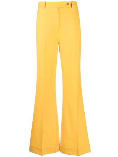 Rochas High-waisted Flared Trousers In Gelb