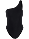Lido One Shoulder One Piece Swimsuit In Black