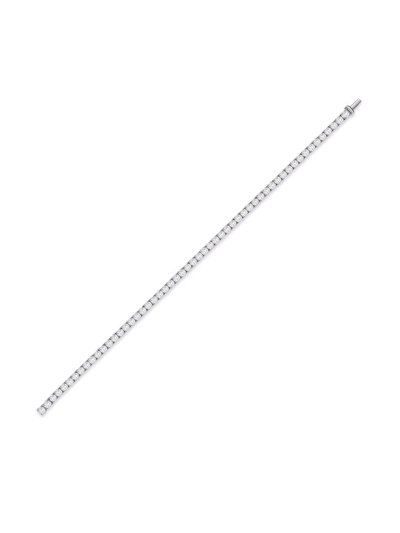 Pragnell 18kt White Gold Brilliant Cut Diamond Line Bracelet In Silber