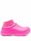 Ugg Tasman X Sock-lined Rubber Rain Slippers In Pink