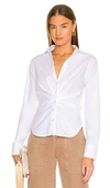Veronica Beard Unity Stretch Cotton Blouse In White