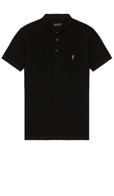 Allsaints Reform Ss Polo In Black