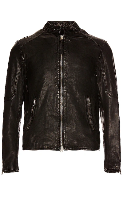 Allsaints Cora Leather Jacket In Black