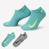 Nike Multiplier Running No-show Socks In Multi-color