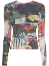 MARQUES' ALMEIDA REMADE ABSTRACT-PRINT TOP