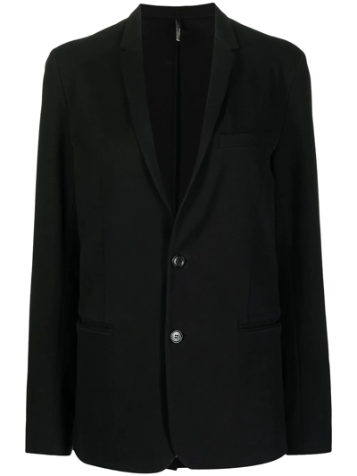 Pre-owned Dior  Notched Lapel Single-breasted Blazer In Black