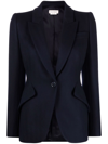 Alexander Mcqueen Classic Single-breasted Suiting Blazer In Navy