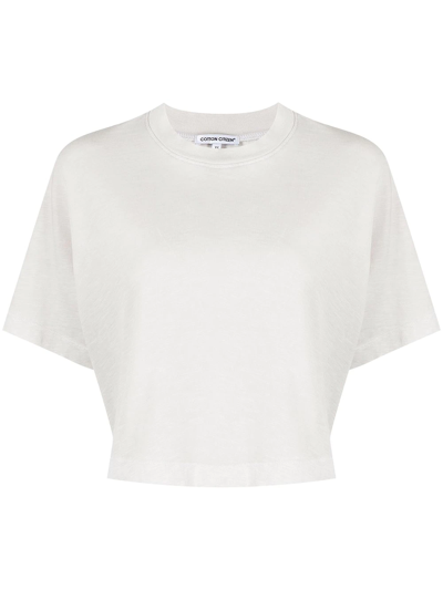 Cotton Citizen Tokyo Cropped Cotton T-shirt In White