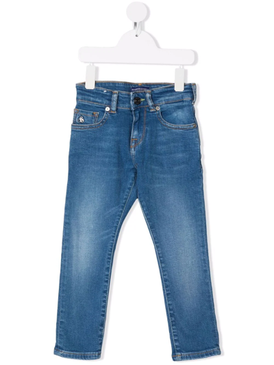 Scotch & Soda Kids' Strummer Skinny-fit Jeans In Blue