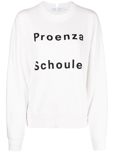 Proenza Schouler Logo-print Sweatshirt In White