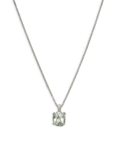 Effy Women's Sterling Silver & Green Amethyst Pendant Necklace