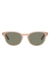 Christopher Cloos 49mm Mala Polarized Square Sunglasses In Rose/ Black