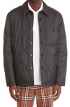 Burberry Quilted Reversible Tech Shirt Jacket In Black