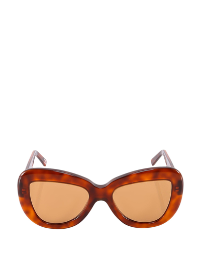 Marni Eyewear Elephant Round Frame Sunglasses In Brown