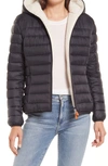 SAVE THE DUCK GWEN COZY FAUX FUR TRIM HOODED PUFFER JACKET