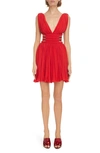 Alaïa Edition 1986 Ruched Strappy Mini Dress In Ecarlate